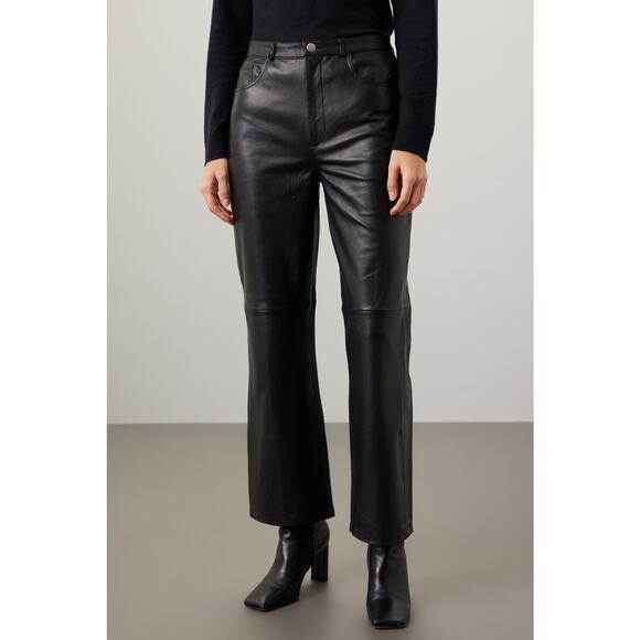 Veda Womens Leather Pants Black Size 8 - Picture 2 of 12